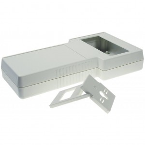 G858G(O)BC, Прочный корпус из пластика серого цвета с окном под дисплей и отсеком для батарей