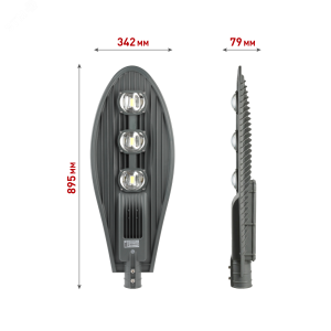 Уличный светильник SPP-5-150-5K-W 150Вт 5000К 16500лм IP65 КСС Ш-aб IC-COB 48-60мм Б0029445