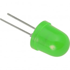 L-796BGD, Светодиод 8мм мигающий/зеленый/568нм/20-50мкд/60°