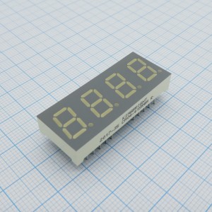 CA04-41SRWA, 4-х разрядный индикатор 10,16мм/красный/640нм/8-18мкд