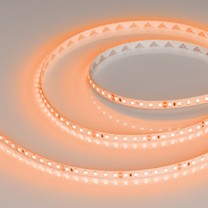 Лента RT-A120-8mm 24V Orange (9.6 W/m, IP20, 2835, 5m) 015896(2), Светодиодная лента RT-A120, открытая. Светодиоды 2835, 120 шт/м (600 шт на 5 м), белая плата, ширина 8 мм, скотч 3M. Цвет ОРАНЖЕВЫЙ 610 nm, угол 120°. Питание 24V, мощность 9.6 Вт/м (48 Вт на 5 м). Размеры 5000x8x1.5 мм. Мин. отрезок 50 мм, 6 светодиодов.