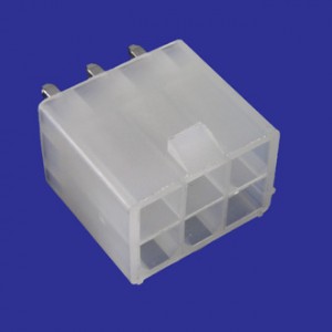 MF-2X3S, Разъем питания Mini-Fit 6 контактов, вилка прямая на плату, шаг 4,2мм