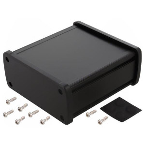 ALUG705BK110, Алюминиевый черный корпус с черными торцевыми панелями