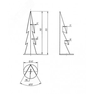 Основание для крепления прожектора Держатель грунтовой ДГ-02 для крепления в грунт Б0057536