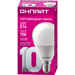 Лампа светодиодная 61 966 OLL-G45-10-230-4K-E14 10Вт 61966