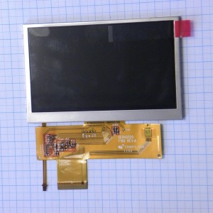 FG040320DWSWBG04, TFT 4.3", 480x272, RGB интерфейс, LED подсв., яркость 550cd/m2, контрастность 400:1, напр.питания 3,0...3,6 В, 6 o'cl, -20...+70С