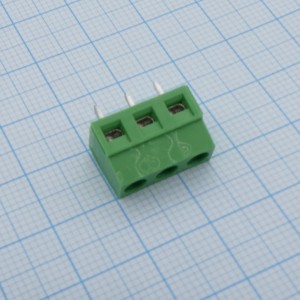 DG127-5.08-03P-14-00A(H), Винтовой клеммный блок c рельефной обоймой, 3 контакта. Серия DG127-5.08