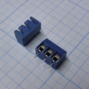 DG126-5.0-03P-12-00A(H), Винтовой клеммный блок c рельефной обоймой, 3 контакта. Серия DG126-5.0