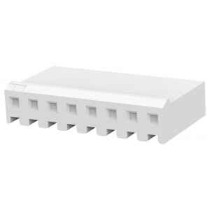 640250-8, Корпус разъема розетка 8 контакт(-ов) 3.96мм прямой монтаж на кабель