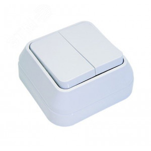 Выключатель 2-кл. ОП 10А IP20 бел. 45103