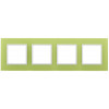 14-5104-26 Рамка на 4 поста, стекло, Elegance, лайм+бел (5/25/900) Б0034534