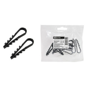 Дюбель-хомут ДХК-10 для круглого кабеля 5-10мм нейлон черный (10шт) SQ0539-0025