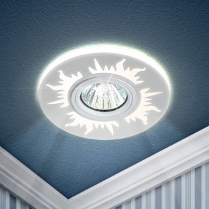 DK LD30 WH /1 Светильник декор cо светодиодной подсветкой MR16, 220V, max 11W, белый (50/1500) Б0046910