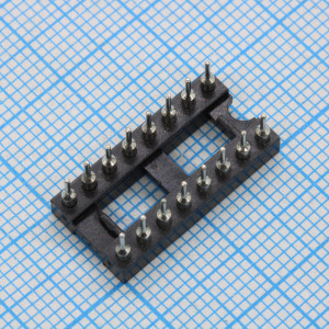 DS1001-01-16BT1NSF6S-JKB, DIP-панель цанговая под микросхему 16pin, шаг 2.54мм, ширина 7.62мм, 3А, -40 +105С