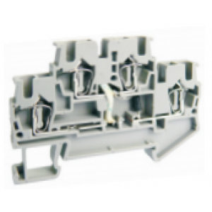 Этажная клемма UJ5-2.5/2-2DX24E, Этажная клемма, 2 этажа, со светодиодом, LED 24V, тип фиксации провода: пружинный, номинальное сечение: 2,5 мм кв., 26A, 500V, ширина: 5,2 мм, цвет: серый, тип монтажа: DIN35, стандарт GB/T14048.1,