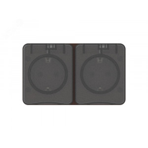 AtlasDesign PROFI IP54 О/У РОЗЕТКА двойная с з/к со шторками 16А, КОРИЧНЕВЫЙ ATN546026