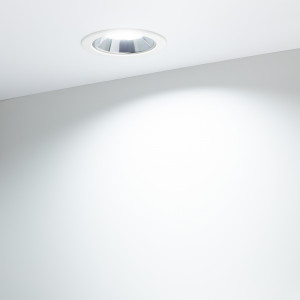 Светильник IM-STORM-R115-10W Day4000-MIX (WH, 80 deg, 230V) 032431, Светильник даунлайт с изменяемой цветовой температурой и переключателем на корпусе. Мощность 10 Вт, св. поток 880 лм, 88 лм/Вт, белый 6000К, или дневной 4000К, или теплый 3000К (выбор цвета свечения при установке, фиксированный), CRI>80, угол 80°, напряже