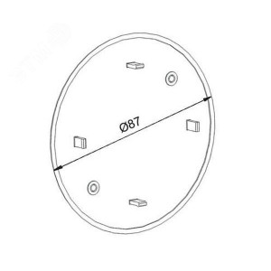 Крышка для коробки установочной, IP40, д.87мм 59386