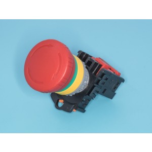 TN2BKR-1B, Кнопка управления с поворотной головкой, с фиксацией, d 38 мм, НЗ, красная
