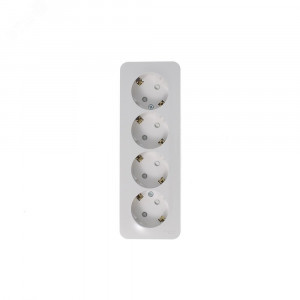 Розетка 4-м ОП Blanca 16А IP20 250В с заземл. защ. шторки с изолир. пластиной бел. SE BLNRA011411