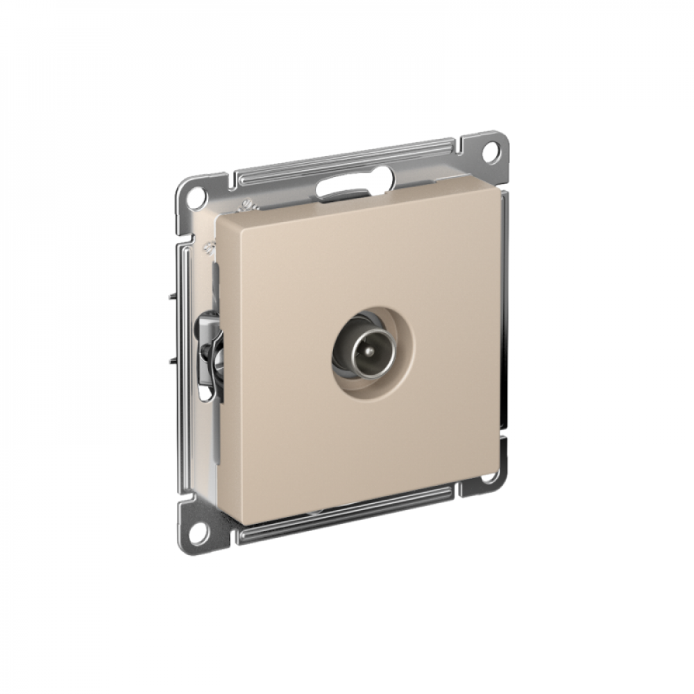 Изображение товара ATLASDESIGN TV Розетка проходная 4DB механическая песочный ATN001292