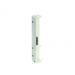 Корпус WEB: 01.001.5593.0, Концевая секция с держателем маркировки, часть корпуса для РЭА, ширина: 12,8 мм , пластик, цвет: серый, серия wiebox WEB 1001