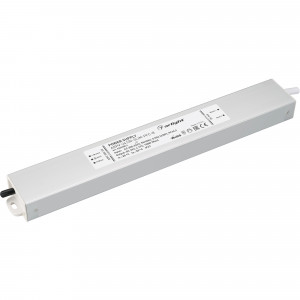 Блок питания ARPV-24100-SLIM-PFC-B (24V, 4.2A, 100W) 023538(1), Источник напряжения с гальванической развязкой для светодиодных изделий. Входное напряжение 200-240 VAC. Выходные параметры: 24 В, 4.2 А, 100 Вт. Встроенный PFC >0.9. Герметичный алюминиевый корпус IP 67. Рабочая температура -40…+50C?. Габаритные размеры