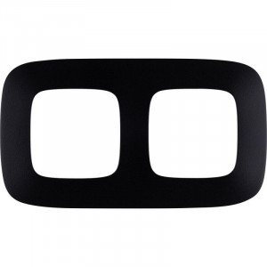 Valena ALLURE Рамка 2 поста матовый черный универсальная 754402
