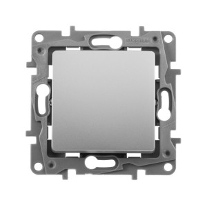 Переключатель перекрестный 1-кл. СП Etika 10А IP20 250В 10AX винтов. клеммы механизм алюм. Leg 672409