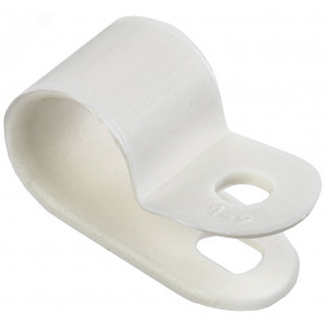 Скоба крепежная 9мм нейлон. бел. (уп.50шт) USK11-09-050-K01