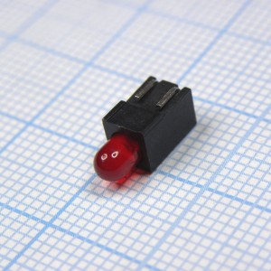 L-138A8QMP/1ID, Светодиод 3,4мм с держателем/красный/617нм/4-10мкд/60°