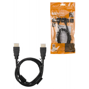 Кабель "АВК 2" HDMI - HDMI, v2.0, позолоченные контакты, с ферритами, 1 метр, SQ4040-0002