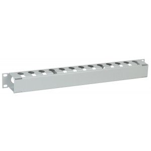 Кабельный органайзер с крышкой 19" 1U, серый CO35-1MCM