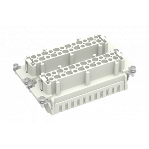 Розеточная контактная вставка SE-048-FC, Розеточная контактная вставка, обжимная фиксация, 48 полюсов + PE, типоразмер 48B, 500V, 16A, (обжимные контакты поставляются отдельно)