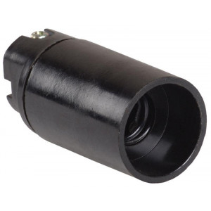 Пкб14-04-К01 Патрон подвесной карболитовый, Е14, черный, индивидуальный пакет, EPK20-04-02-K01