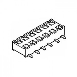 91596-116TRLF, Проводные клеммы и зажимы Recept, SMT, Dbl Rw Vert, .76um,16P,T/R