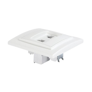 Розетка компьютерная + телефонная 2-м СП Минск RJ45 + Phone бел. Basic ERK00-135-10