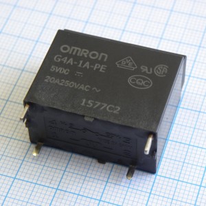 G4A-1APE-5DC, Реле силовое, 1A, SPST-NO, 5В DC,20А,