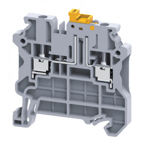 Клемма с размыкателем CYK2.5, Клемма с ножевым размыкателем, тип фиксации провода: винтовой, номинальное сечение: 2,5 мм кв., 24A, 500V, ширина: 5 мм, цвет: серый, тип монтажа: DIN35