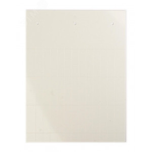 Табличка полужесткая 50x8мм. Установка в держатель. Для маркировки торцевого фиксатора ZBT008. ПВХ-0,5. Белая TAS508W