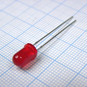 L-57SRSRD, Светодиод 5мм/красный/640нм/150мкд/60°/2.5В