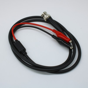 HB-A100, Кабель соединительный BNCшт - 2 крокодила, черный/красный, длина 1м., RG58C/U