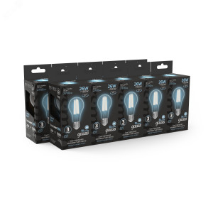 Лампа светодиодная филаментная Black Filament 26Вт A70 грушевидная 4100К нейтр. бел. E27 2700лм 102902226