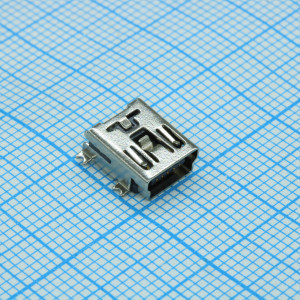 USB/M-1J (SZC), Разъем Mini USB 1.1 розетка 5 контактов SMD на плату