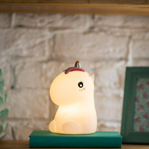 Силиконовый ночник Единорог USB с 3 режимами, RGB-свечение 503-003