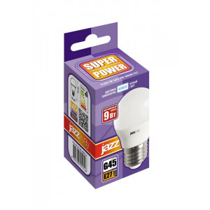 Лампа светодиодная LED 9w E27 4000K шар Jazzway 5019126
