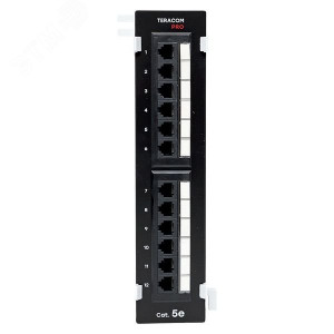 Патч-панель настенная кат.5E UTP неэкранир. 12 портов RJ45 Dual IDC TERACOM PRO TRP-WPP-5EUTP-12