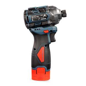 Винтоверт SB-16-150 серия ПРОФИ, Винтоверт ударный аккумуляторный 16V бесщеточный с быстрозажимным патроном 1/4 НЕХ, 2 аккумуляторные батареи: Li-ion, 16 В/2Ач, з/у