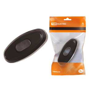 Выключатель на шнур 6А 250В черный SQ1806-0022