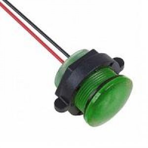 CNX722C500FVW, Светодиодные панельные индикаторы 22MM GREEN FLEXVOLT WIRE LEADS